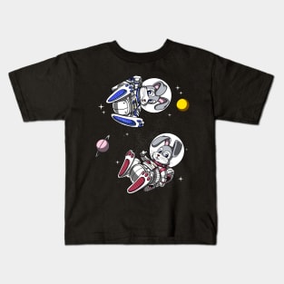 Rabbit Space Astronauts Kids T-Shirt